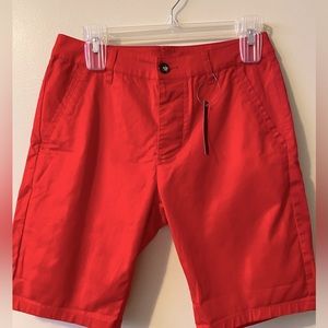 ASOS women’s coral colored mid thigh shorts size 28”